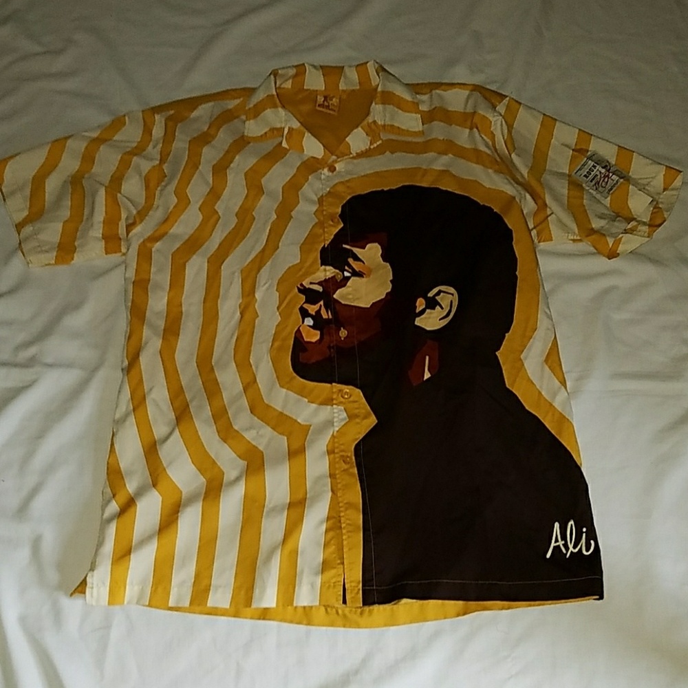 Platinum Fubu Muhammed Ali button-down