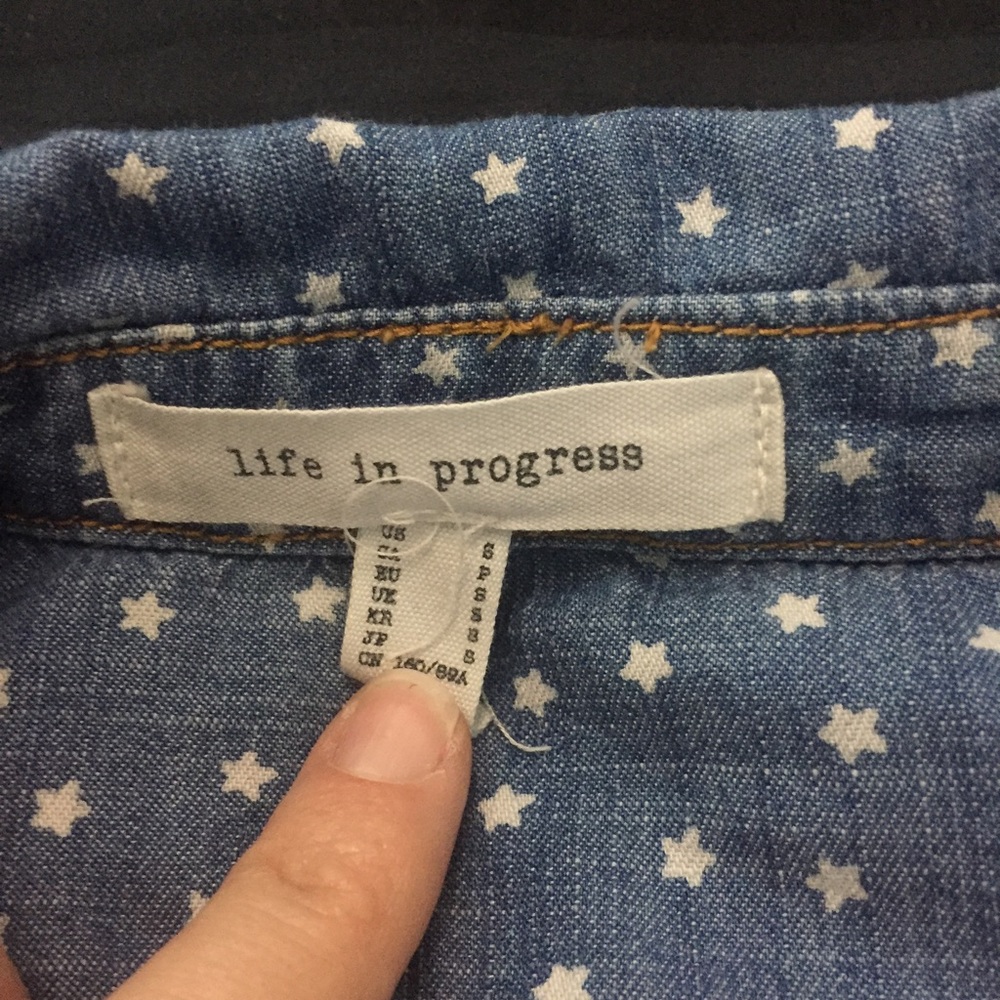 Jean shirt with stars - Picture 2 of 4