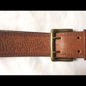 Brown leather belt