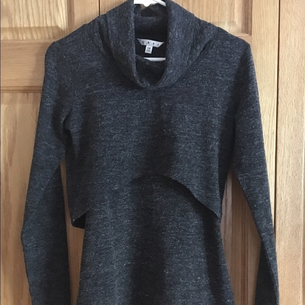 Cabi Glee sweater tank and cropped mock neck