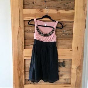 Black & Pink Beaded Dress
