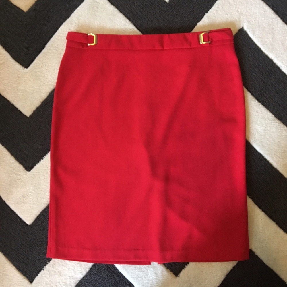 Cute red skirt for work