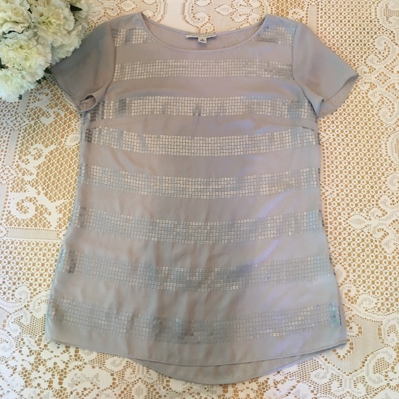 Banana Republic sheer blouse with sequins - Picture 2 of 5