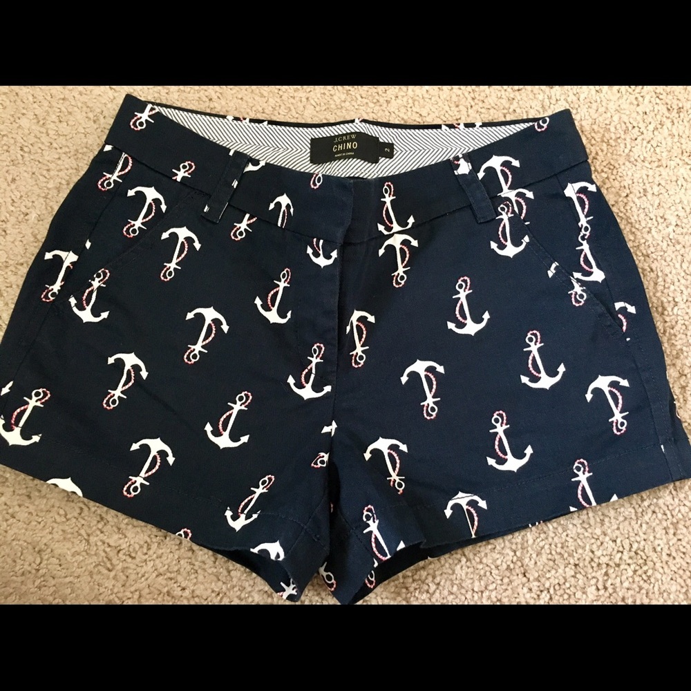 J. Crew Navy Anchor Chino Shorts