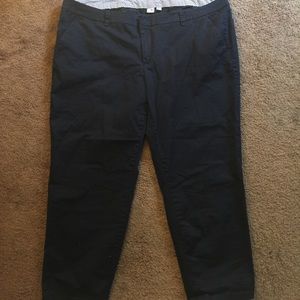 Navy Blue Casual Capri PLUS SIZE