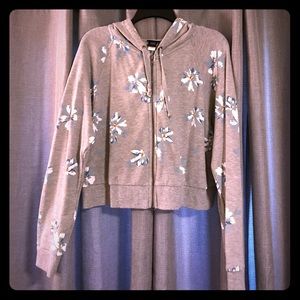 Torrid cropped floral hoodie
