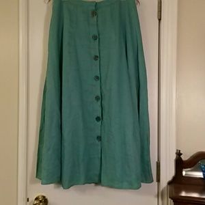 Jade, A-Line, Linen Skirt