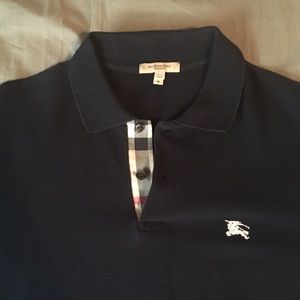 Men's Burberry London Navy Polo