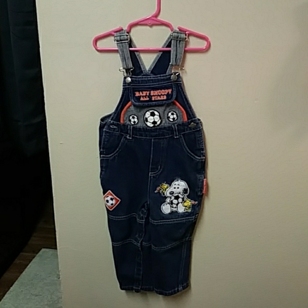 Baby Snoopy Denim Overalls boys/toddler