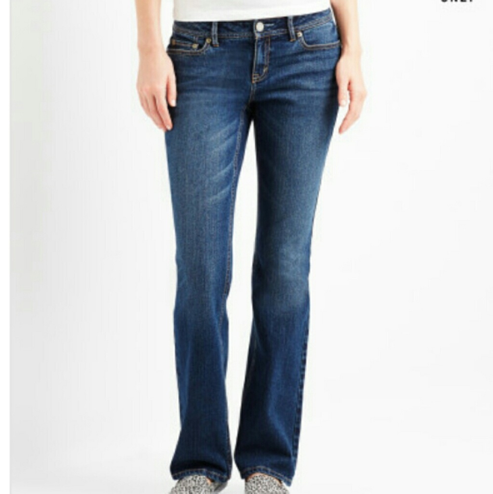 Aeropostale Curvy Mid Rise Boot Cut Jeans