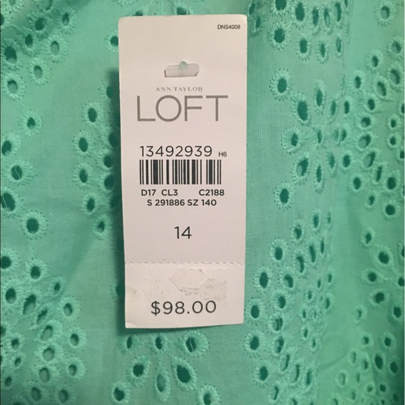 Ann Taylor Loft blue eyelet summer dress - Picture 4 of 4