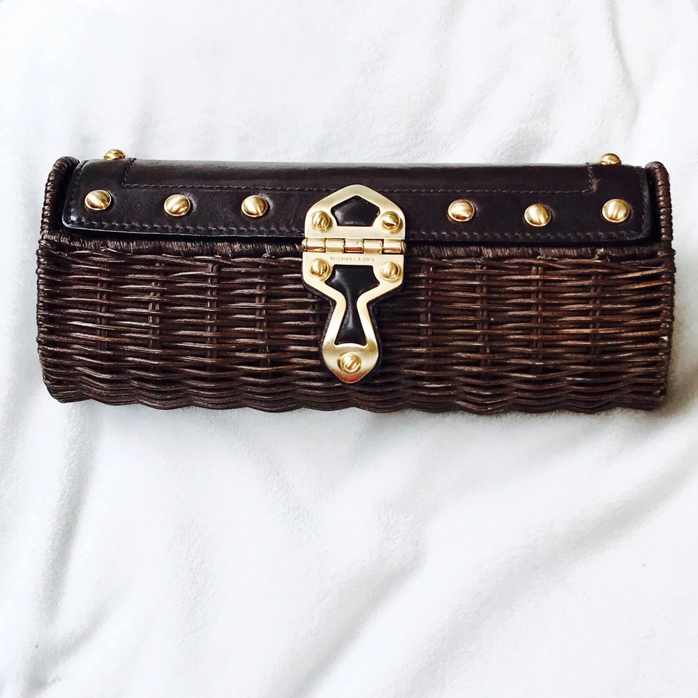 💥FINAL PRICE💥 Michael Kors Rattan Clutch Purse