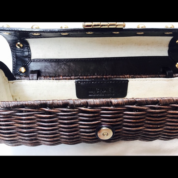 💥FINAL PRICE💥 Michael Kors Rattan Clutch Purse - Picture 6 of 8