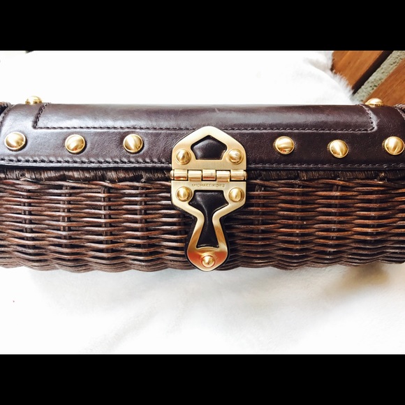 💥FINAL PRICE💥 Michael Kors Rattan Clutch Purse - Picture 7 of 8