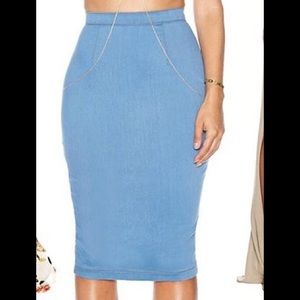Denim Pencil Skirt