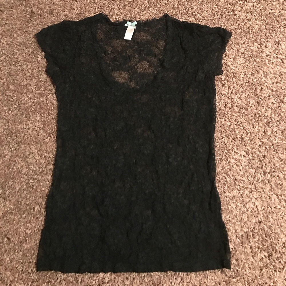 Down East lace see through tee