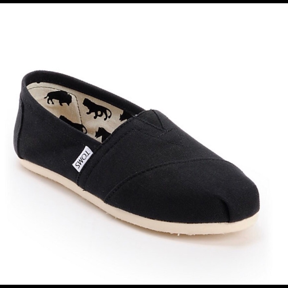 Black TOMS women's size 9