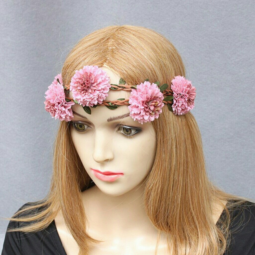 🌸 Pink Flower Headdress