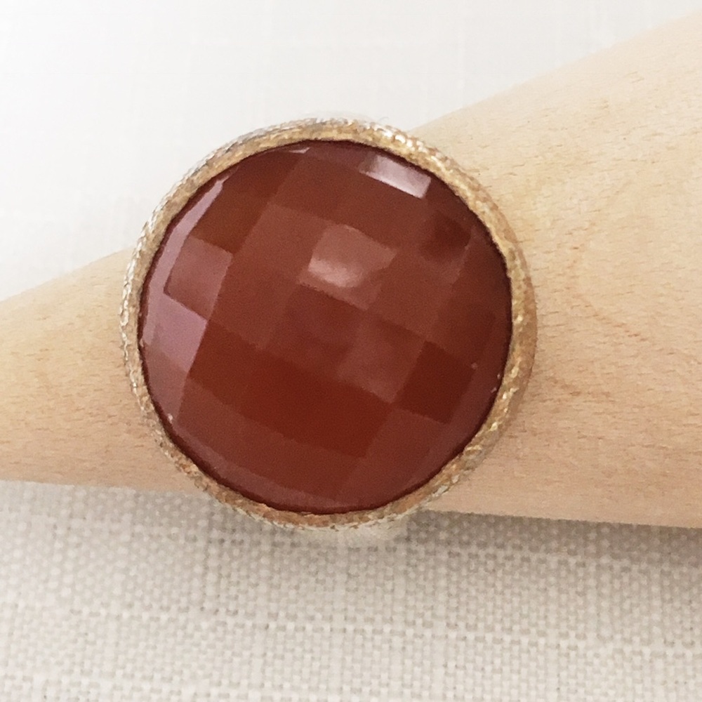 Carnelian statement ring.  Size 6.