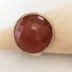 Carnelian statement ring.  Size 6.