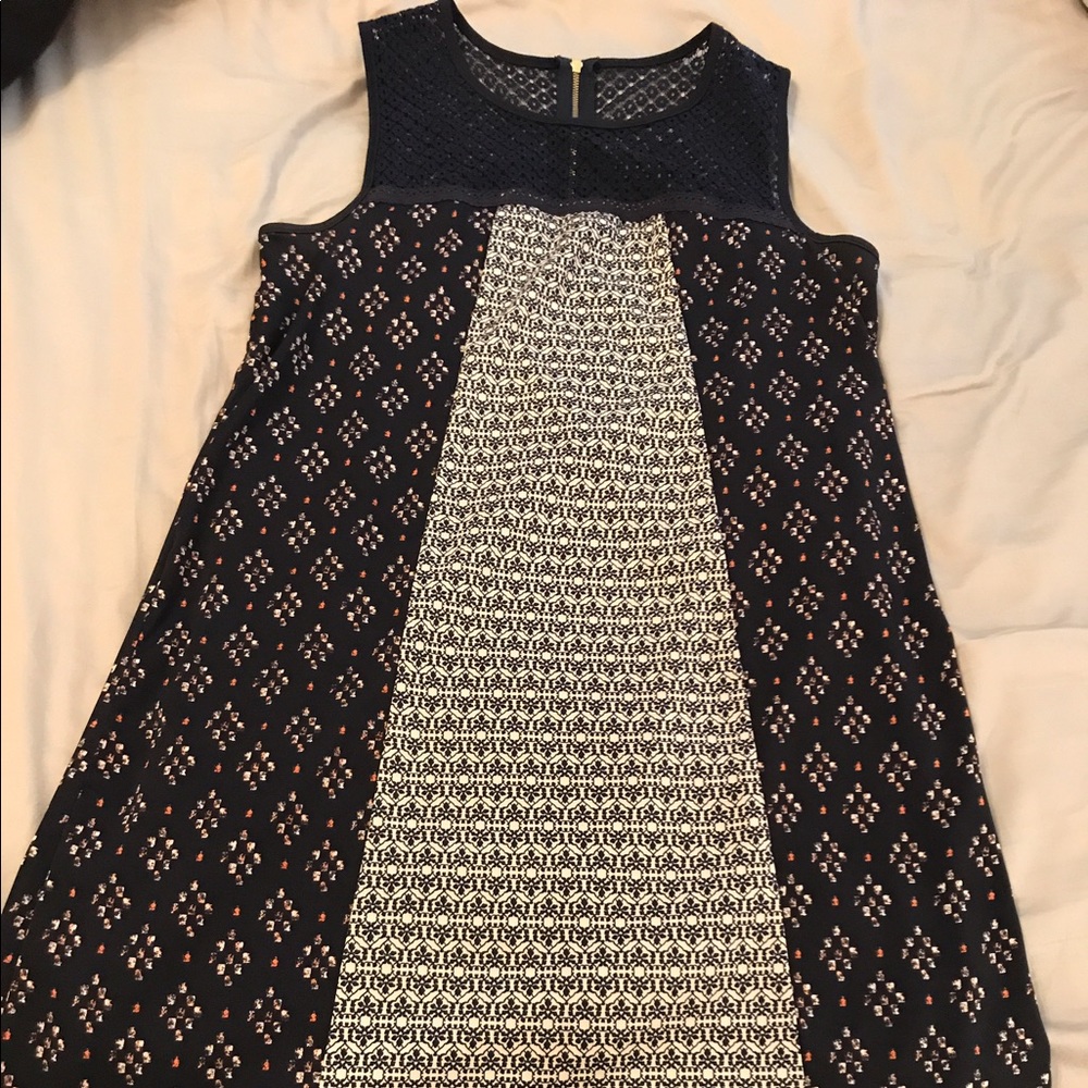 Xhilaration Patterned and Lace Sleeveless Dress