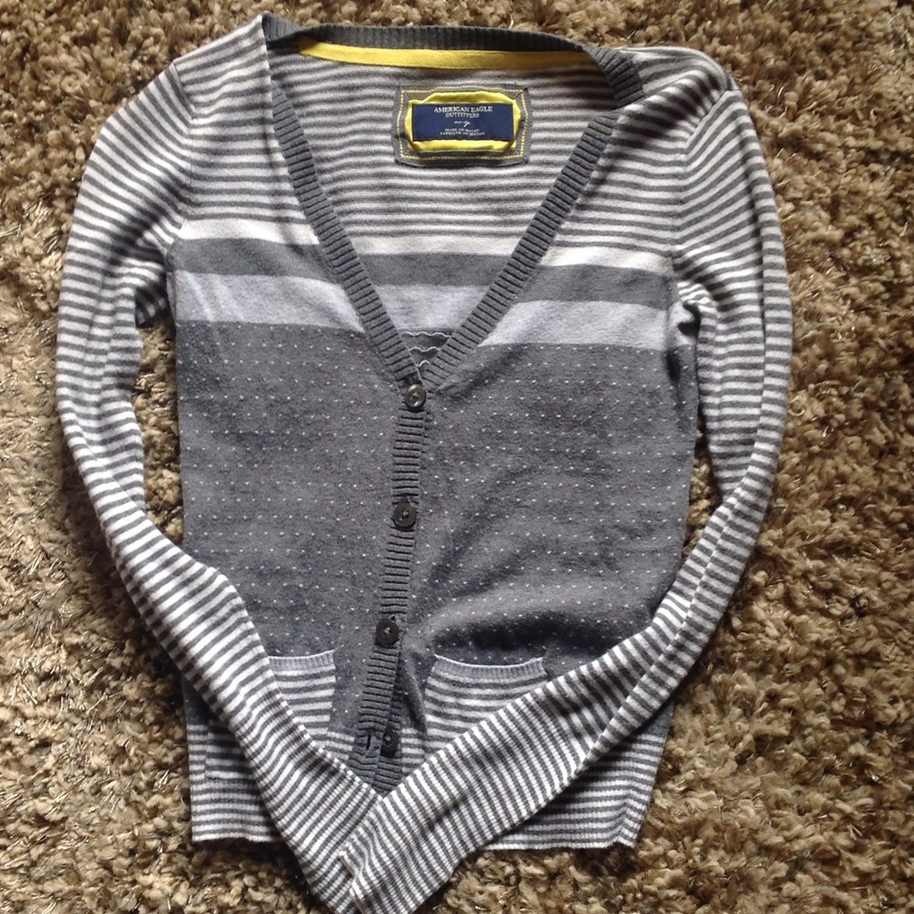 American Eagle Striped Cardigan