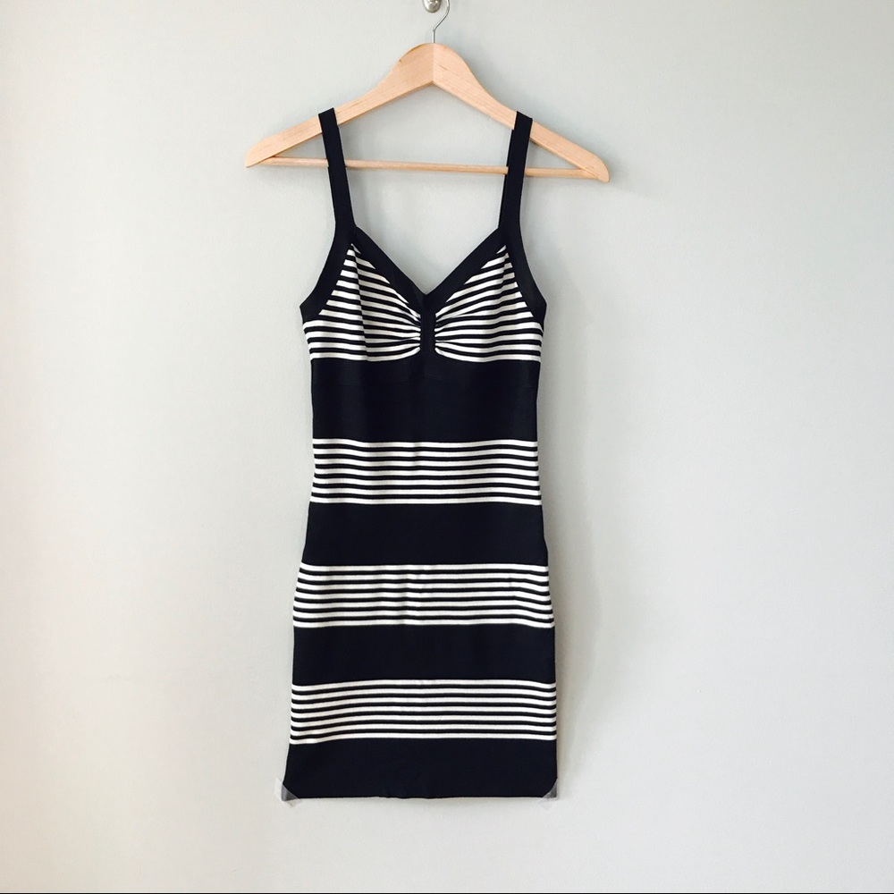 BCBGMAXAZRIA Silk Bodycon Knit Dress