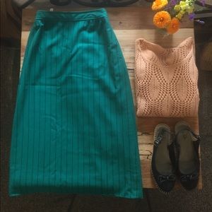 Vintage pinstripe pencil skirt