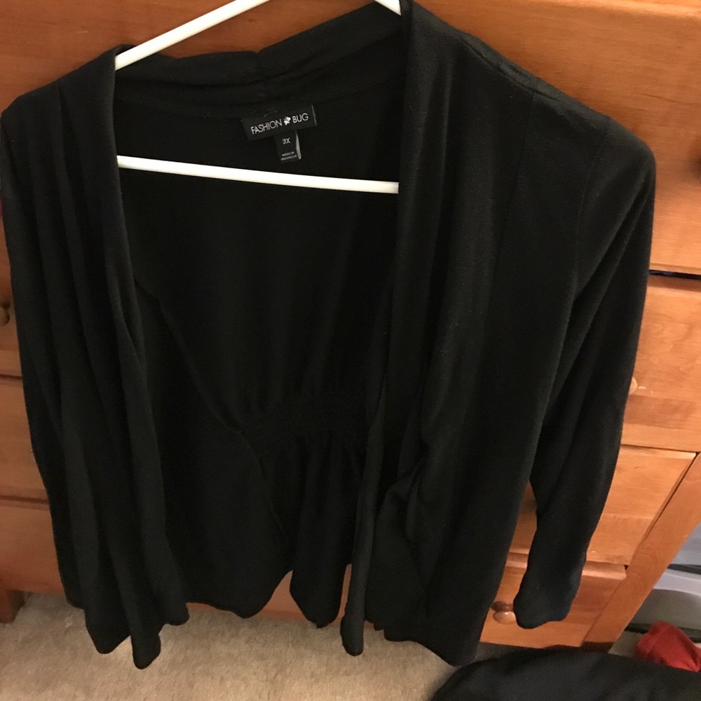 Black cardigan not sweater material