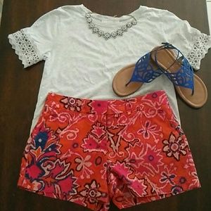 LOFT patterned shorts