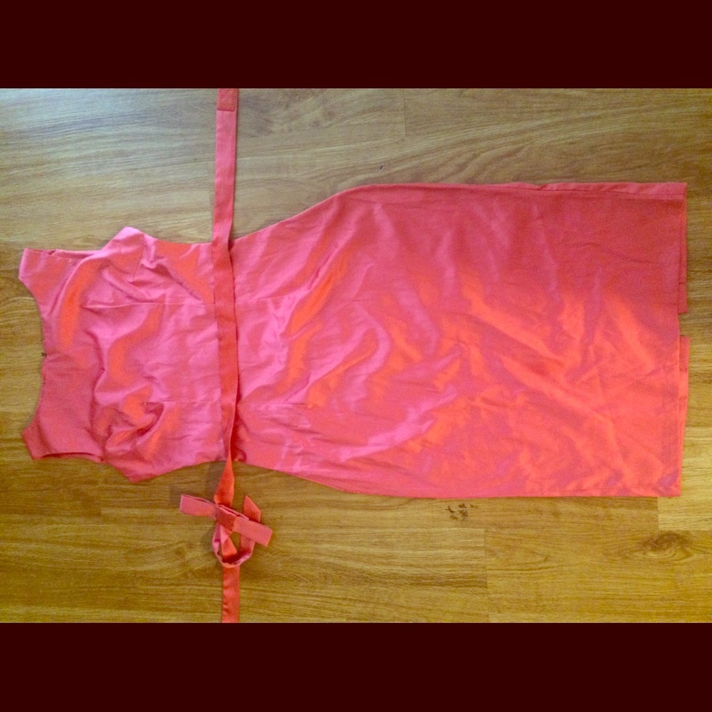 Bettie Page pink wiggle dress with bow belt