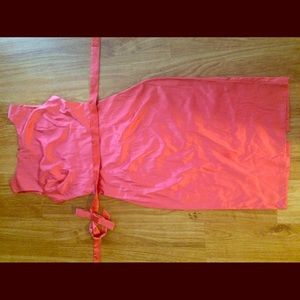 Bettie Page pink wiggle dress with bow belt