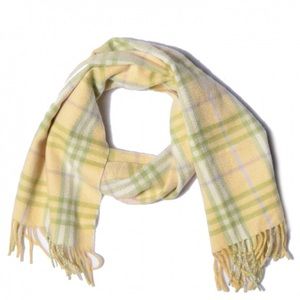 Classic Cashmere Burberry Scarf in yellow