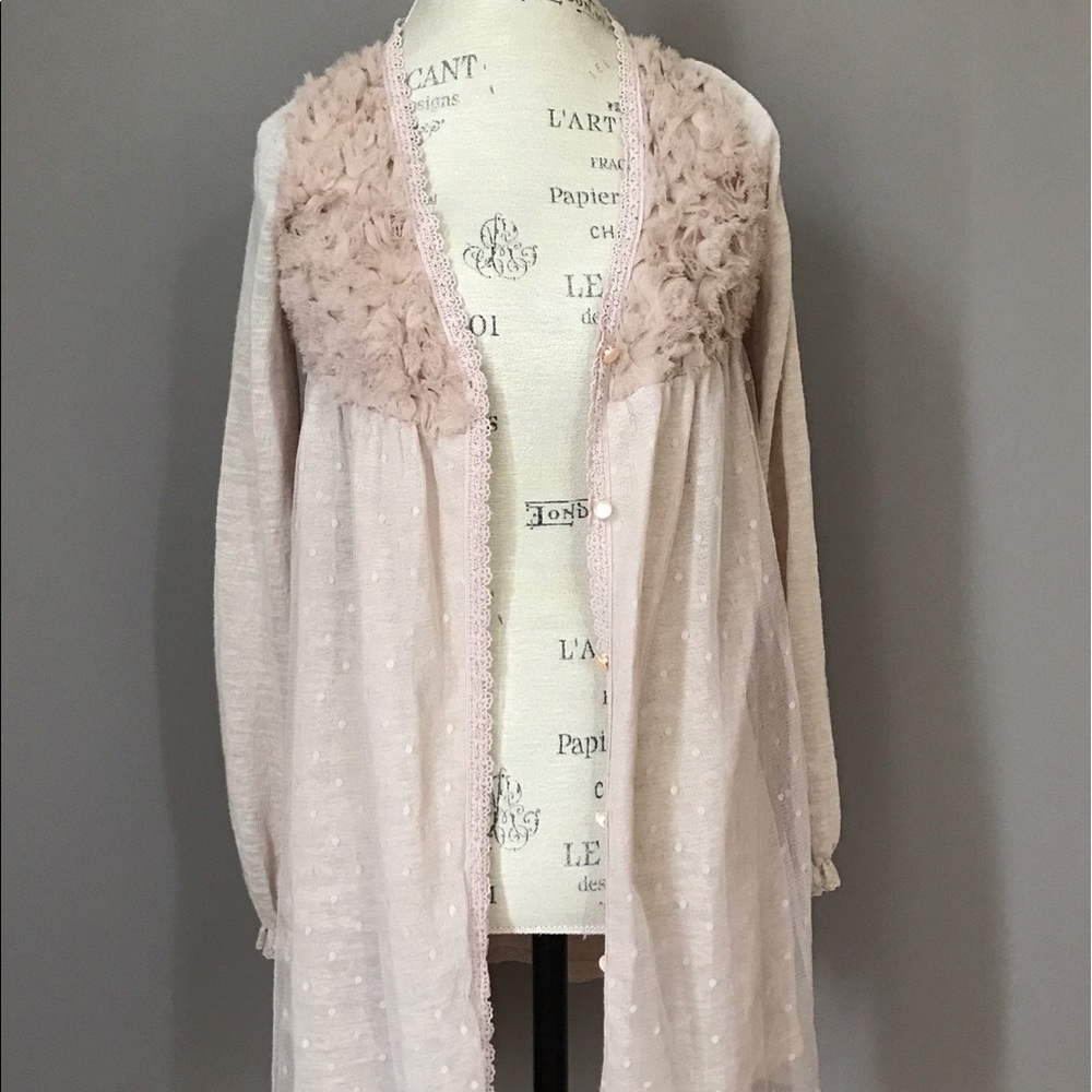 Detailed long cardigan
