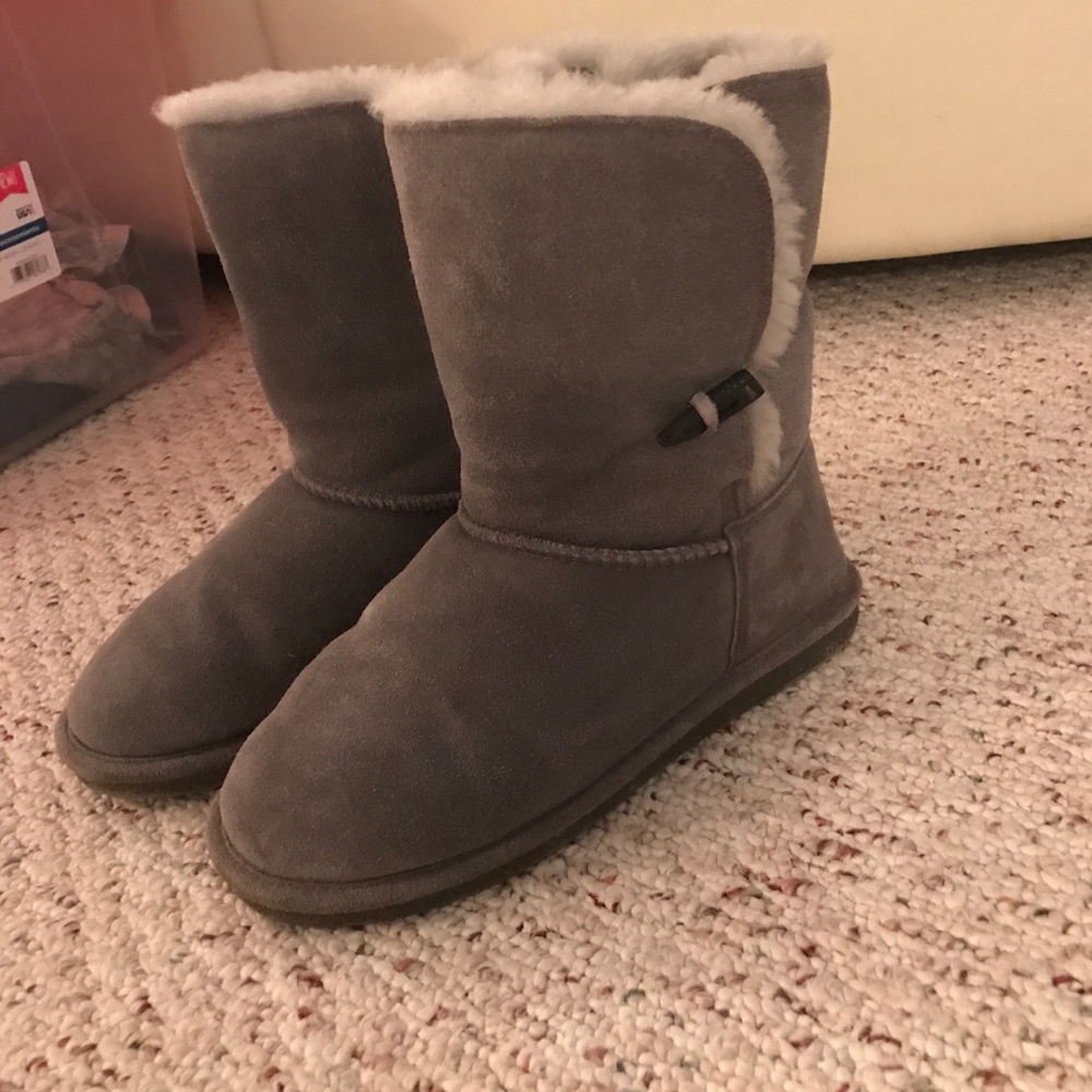 Gray bearpaw boots