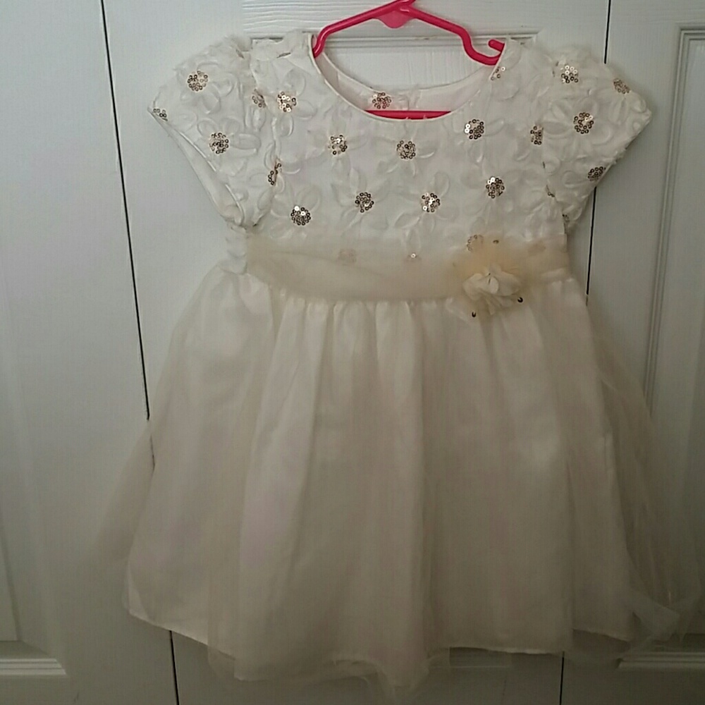 Cream with gold embellishments dress