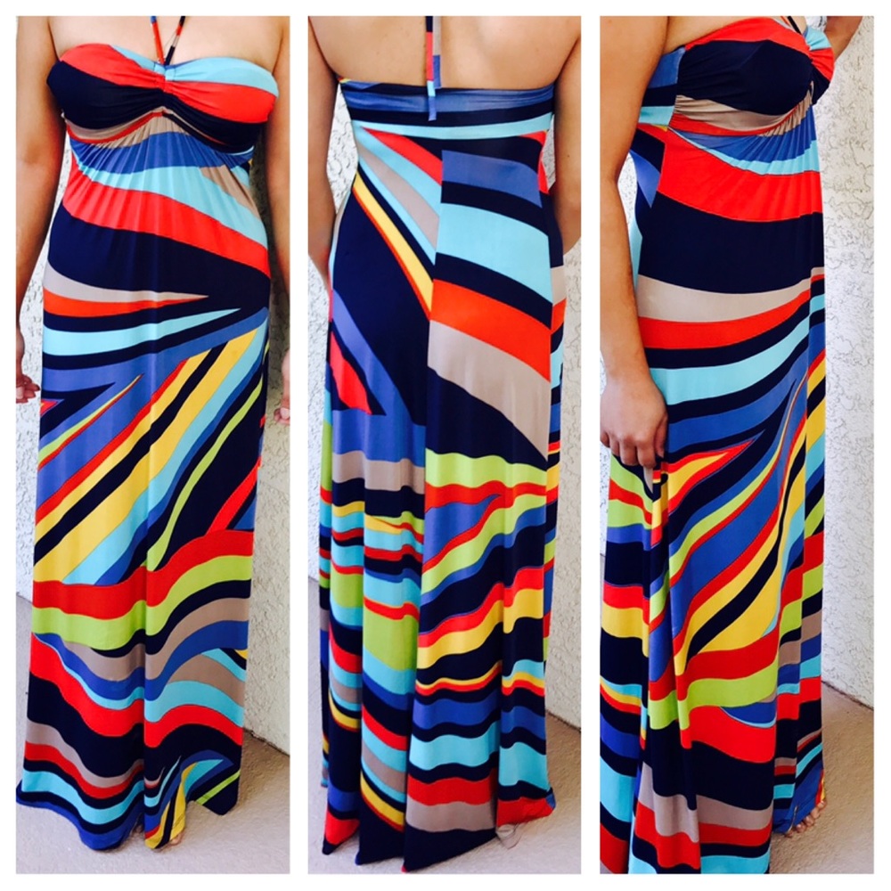 Veronica M. Maxi Dress Multi Color XS