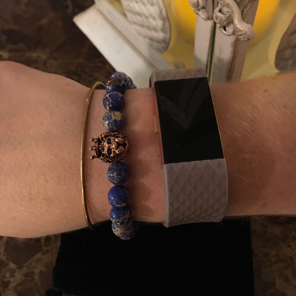 Rose Gold, Natural Beaded Bracelet