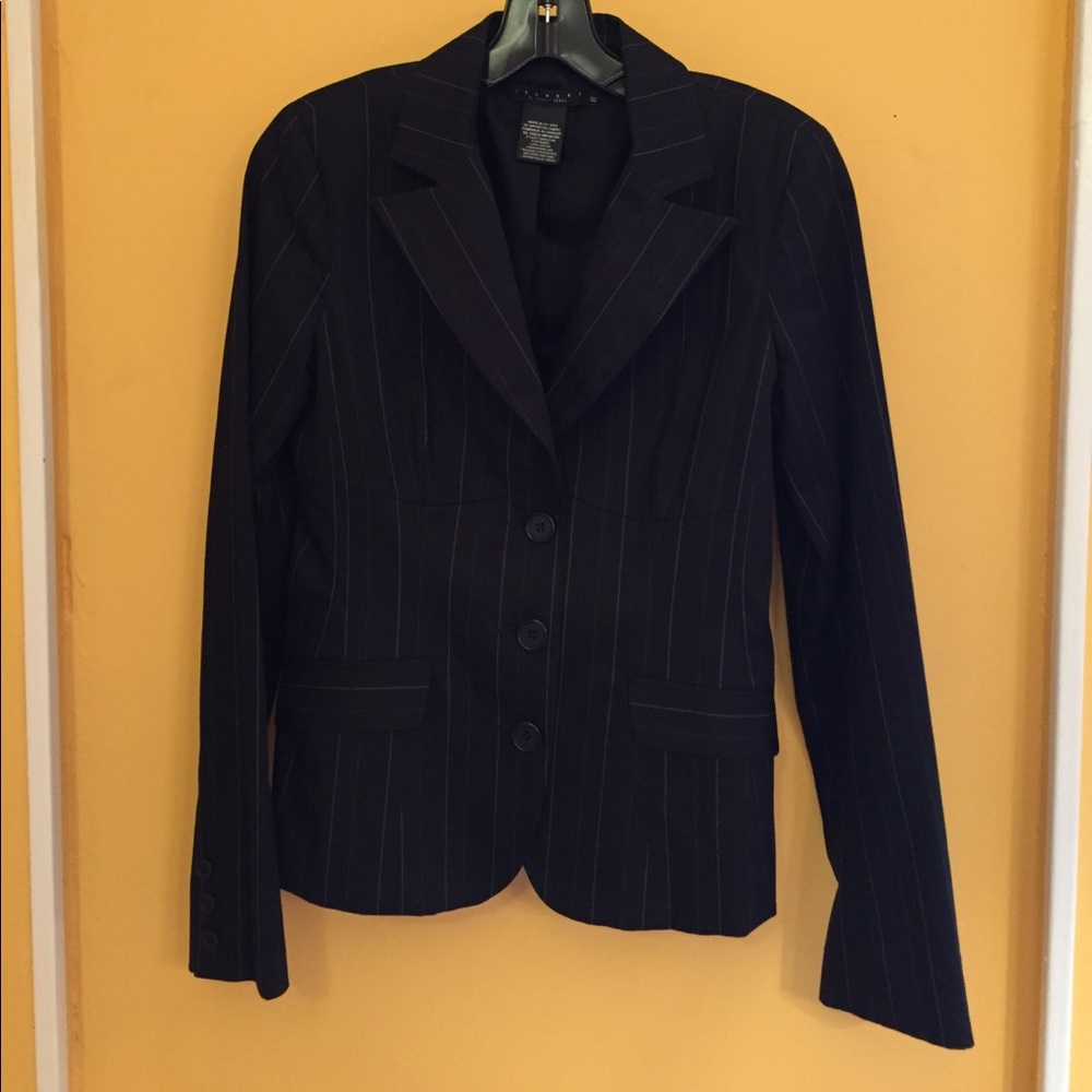 Laundry by Shelli Segal black pin stripe blazer.