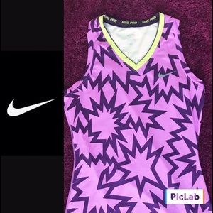 Purple Nike Pro tank top