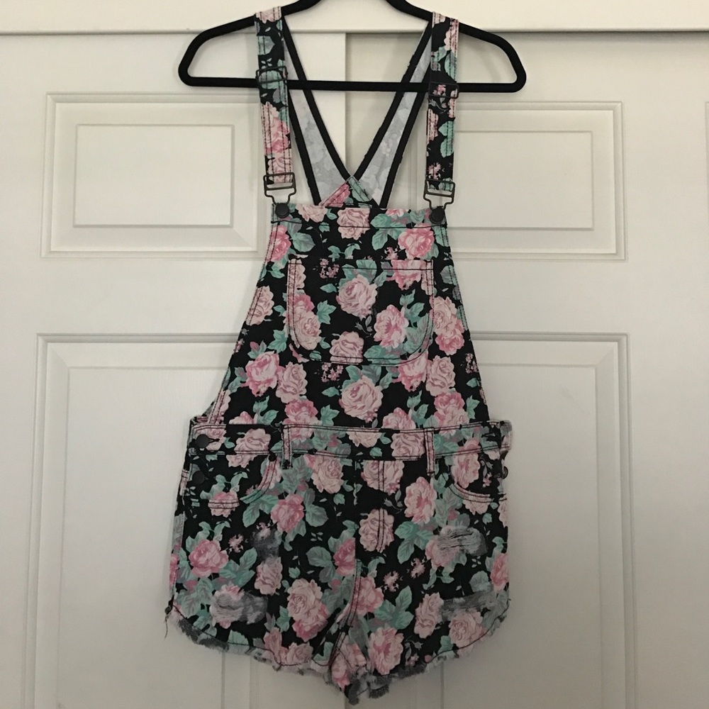 Printed Jean Overalls