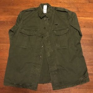 LF distressed Army Green Jacket