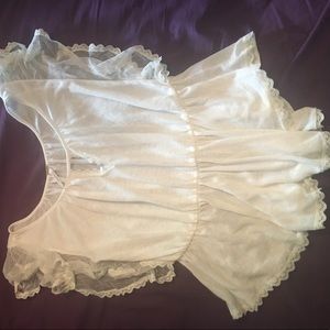 White free people blouse