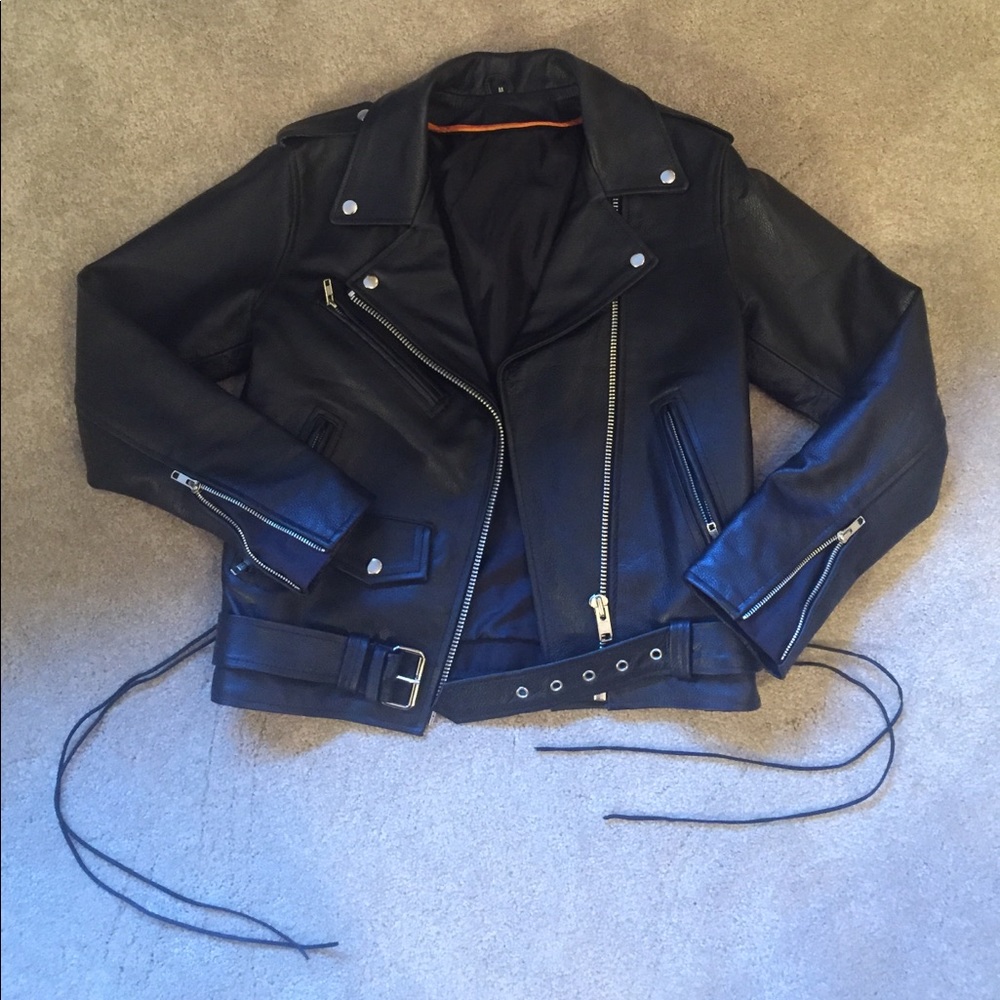 Real Leather Motorcycle Jacket