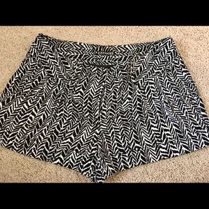 Express Black and White Pattern Shorts