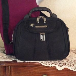Black makeup overnight bags/strap