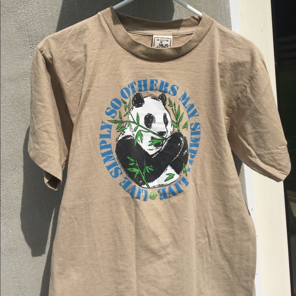 "Live Simply" Panda Bear Tee