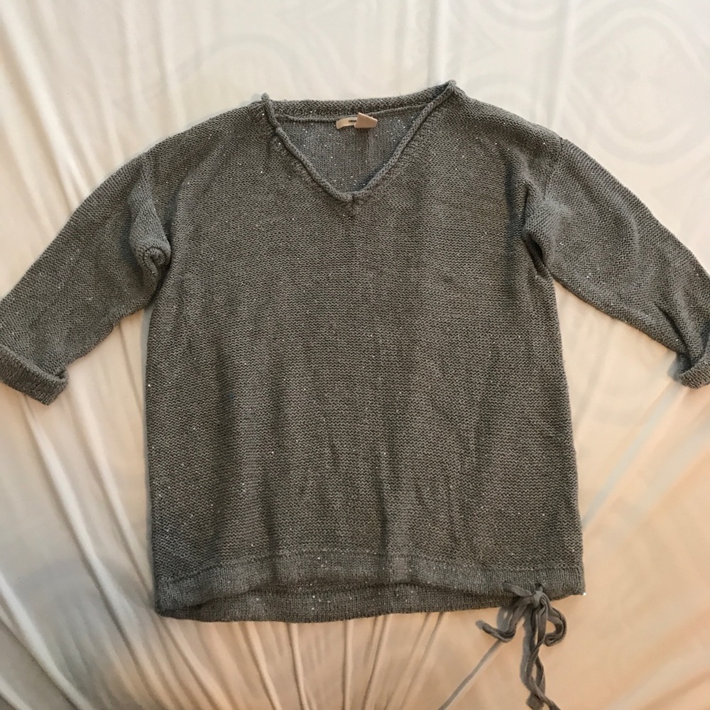 DKNY Sequin 3/4 Sleeve Sweater
