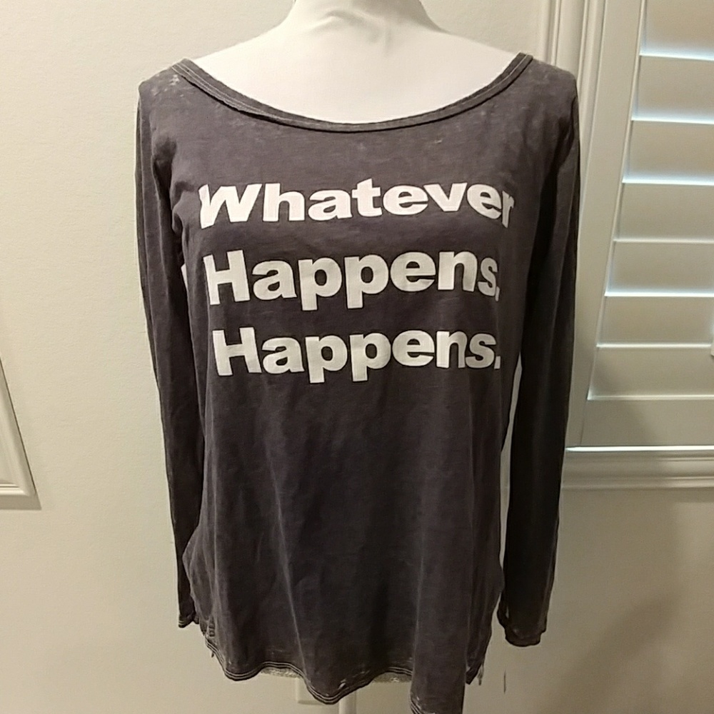 Dreamr purple & white Long sleeve L tshirt, nwt