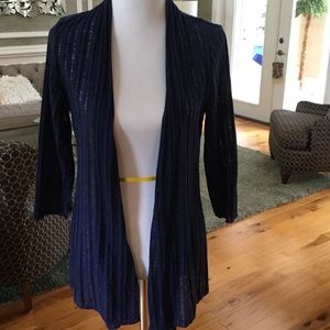 Sweaters - JUST REDUCED ❗️Navy Open Weave Cardigan 3/4 Sleeve Sweaters - JUST REDUCED ❗️Navy Open Weave Cardigan 3/4 Sleeve